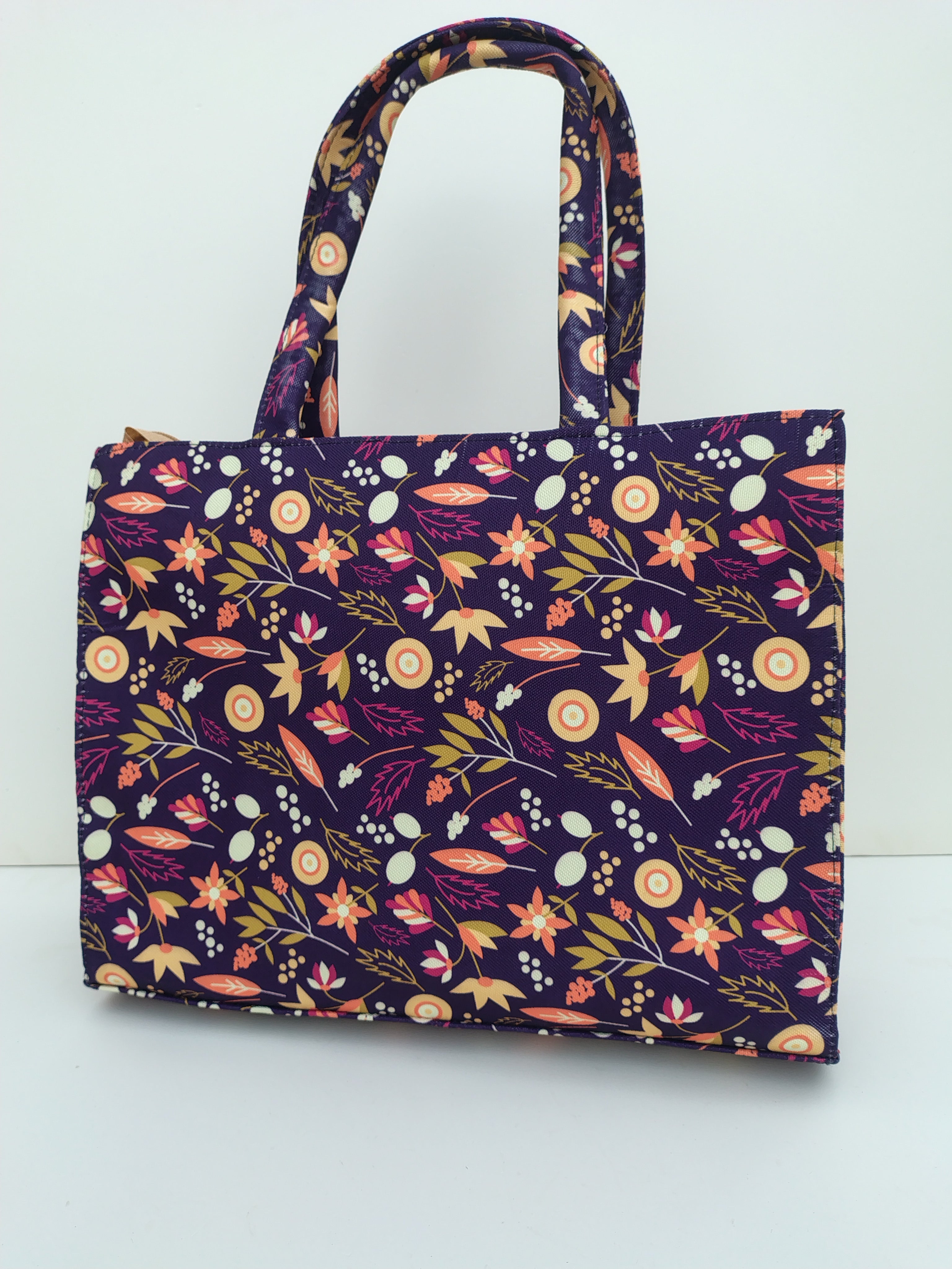 Hellebury Midnight Bloom Tote Bag – Navy Floral Canvas Handbag