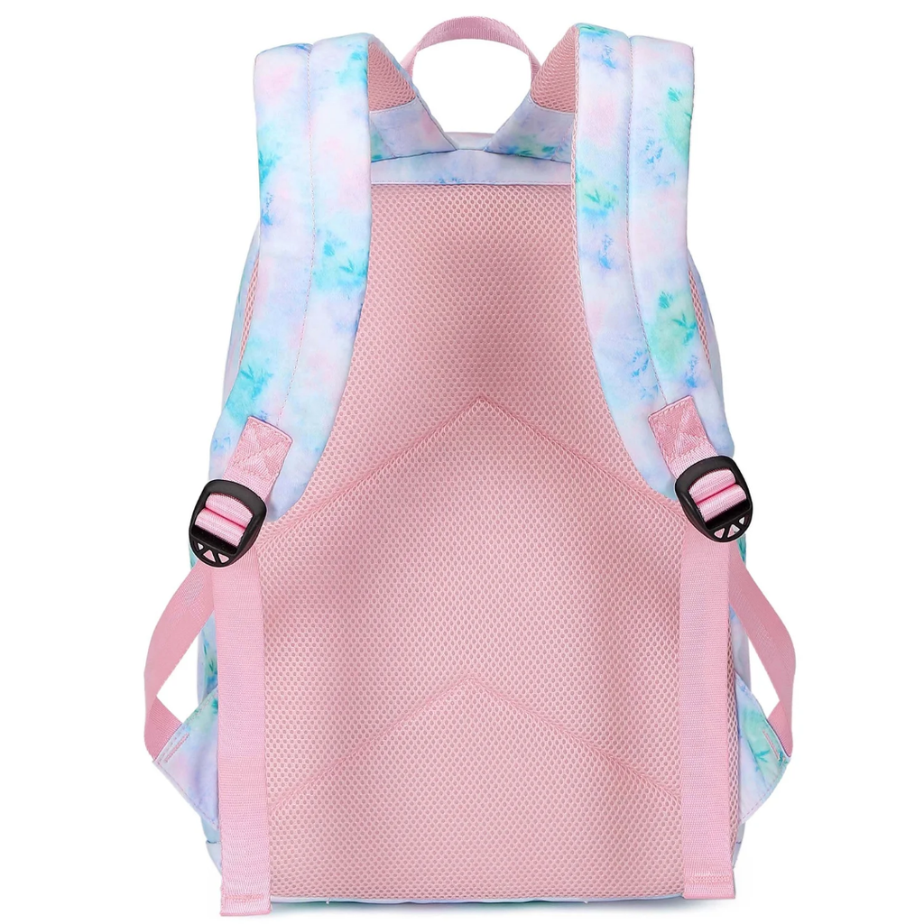 Pastel Rainbow Gradient Backpack – Lightweight Stylish School & Travel Bag for Girls/Women