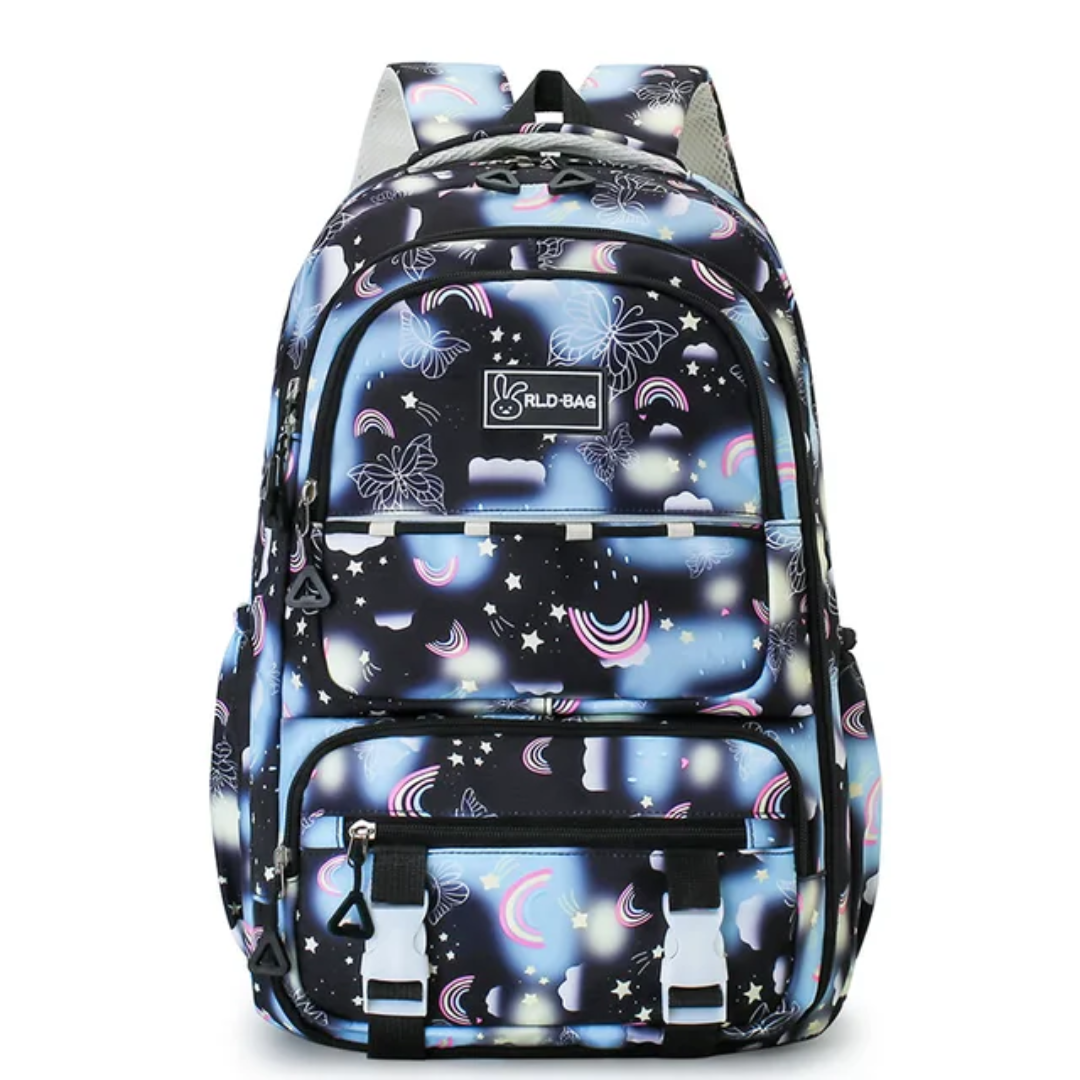 Galaxy Night Sky Backpack – Multi-Compartment Durable School & Travel Bag with Starry Print