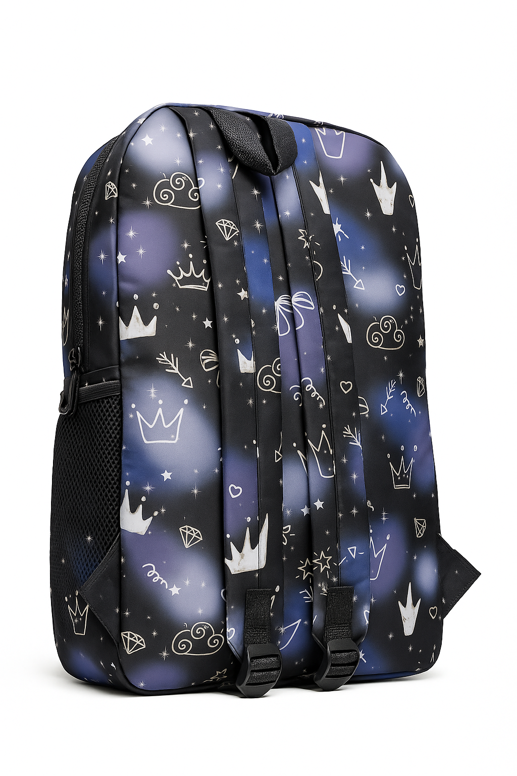 Cute Bunny Ears Galaxy Print Backpack – Stylish Multi-Compartment School & Travel Bag