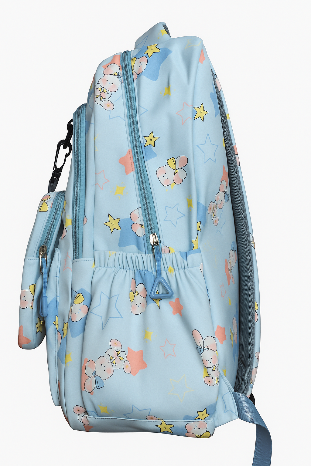 Cloudy Cartoon Print Backpack with Mini Pouch – Large Capacity School & Travel Bag for Kids and Teens