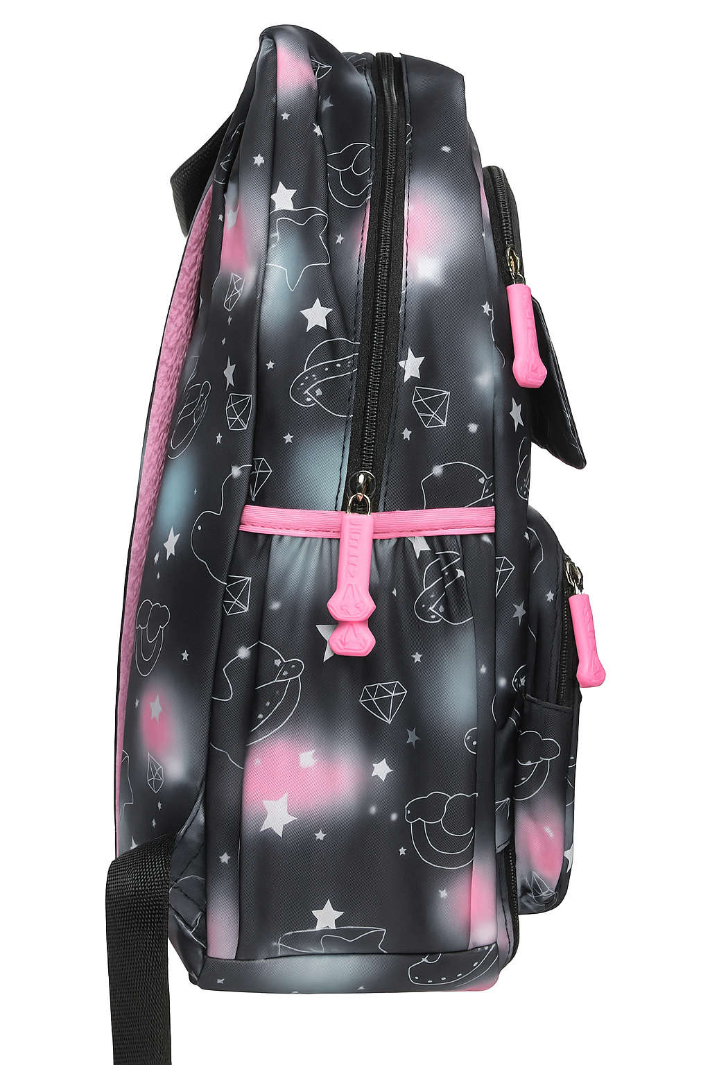 Smile Luly Galaxy Print Backpack – Large Capacity School & Travel Bag with Multi-Pockets for Kids, Teens, and Adults