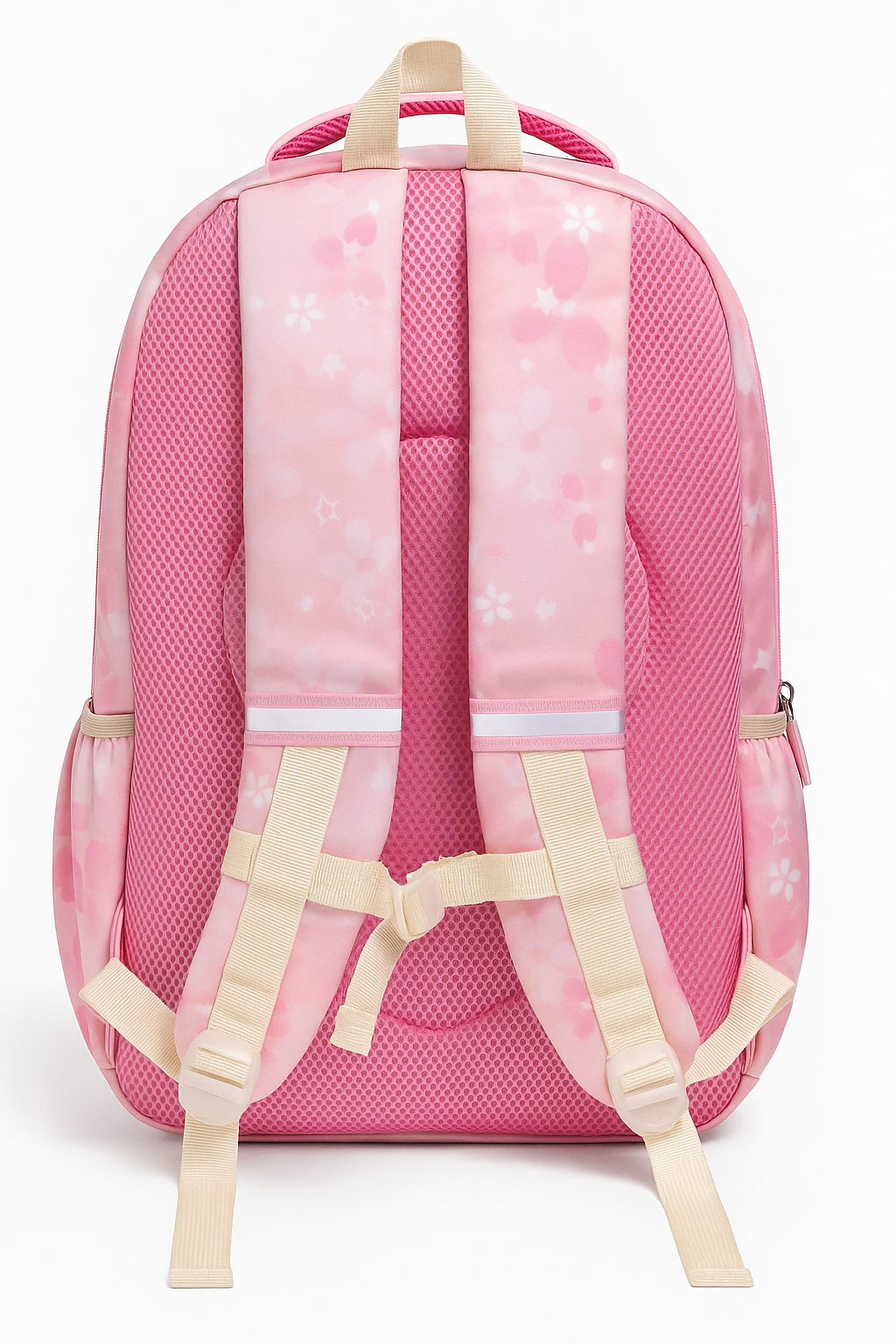Cute Pink Floral School Backpack for Girls | Lightweight Fashion Bag with Multiple Pockets