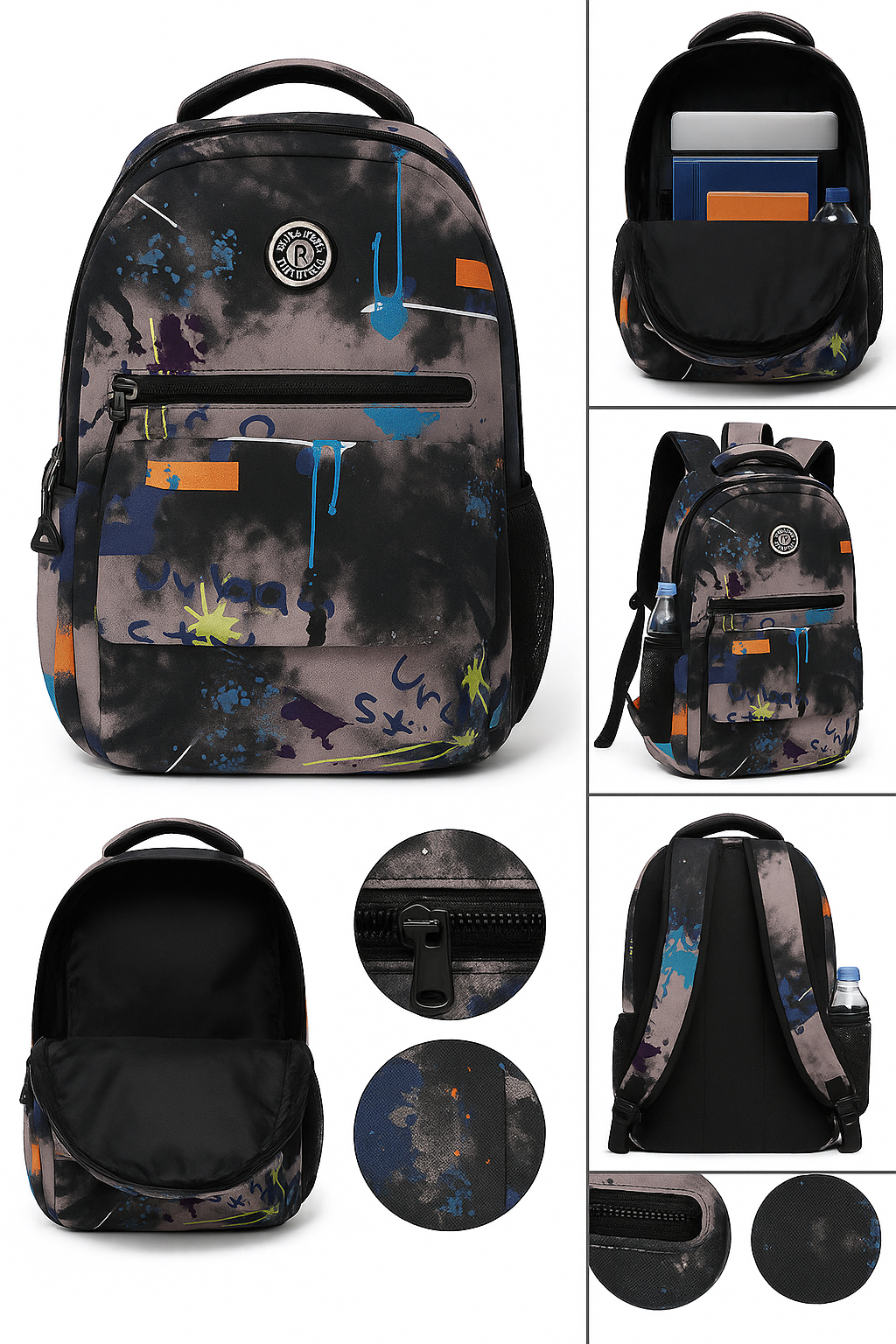 Trendy Printed School & Travel Backpack – Multi-Compartment Durable Bag for Teens & Adults