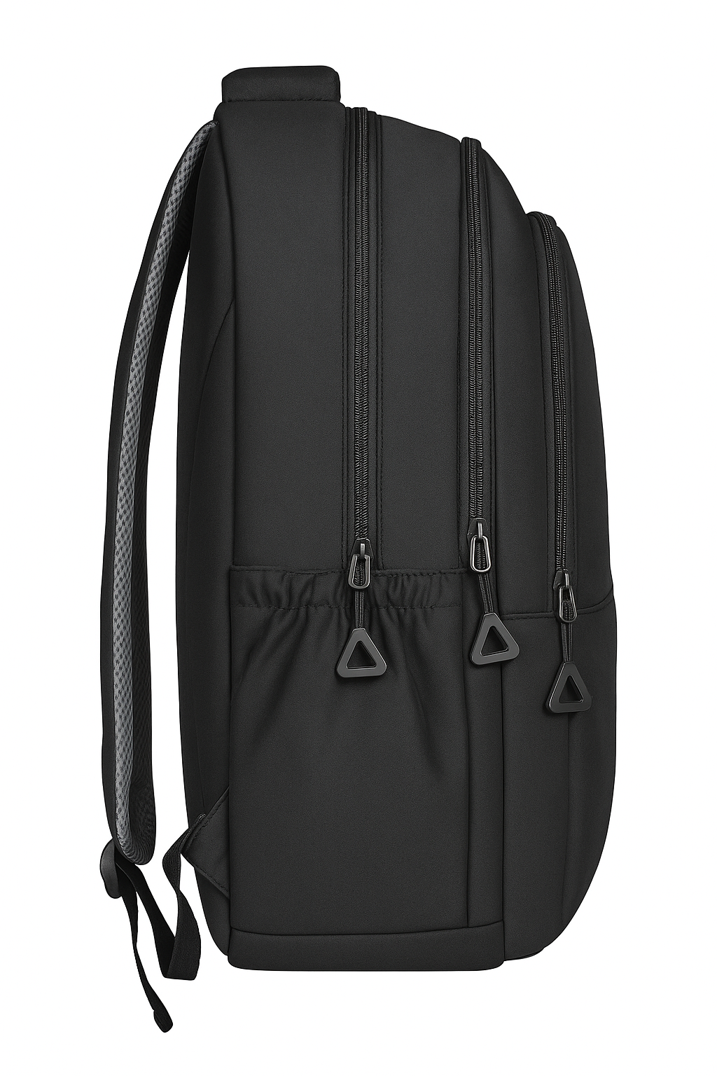 Black Bear Patch Backpack with Detachable Mini Pouch – Stylish Multi-Compartment School & Travel Bag