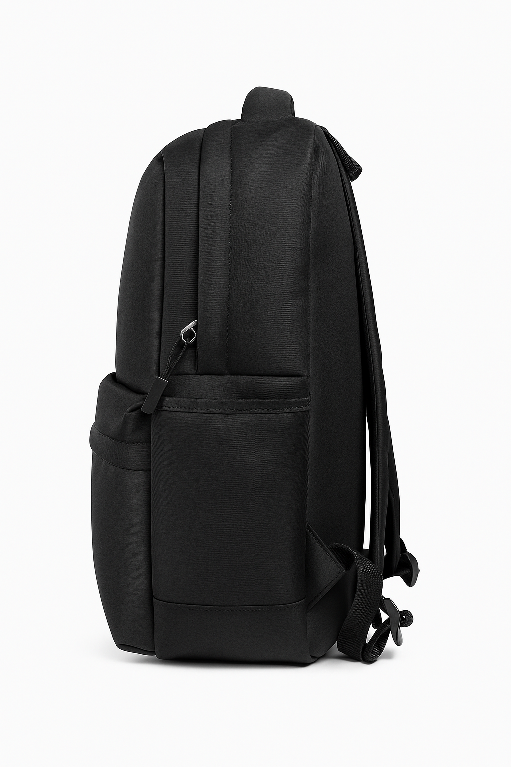 Black Casual Backpack with Checkered Bear Print & Peace Sign Design – Lightweight School & Travel Bag