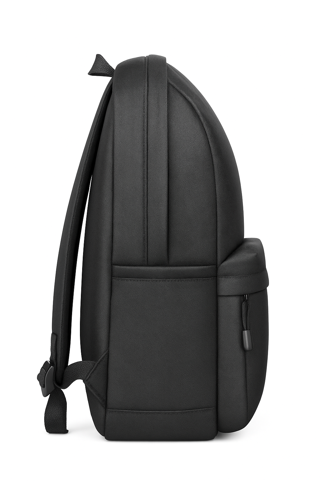 Black Casual Backpack with Checkered Bear Print & Peace Sign Design – Lightweight School & Travel Bag