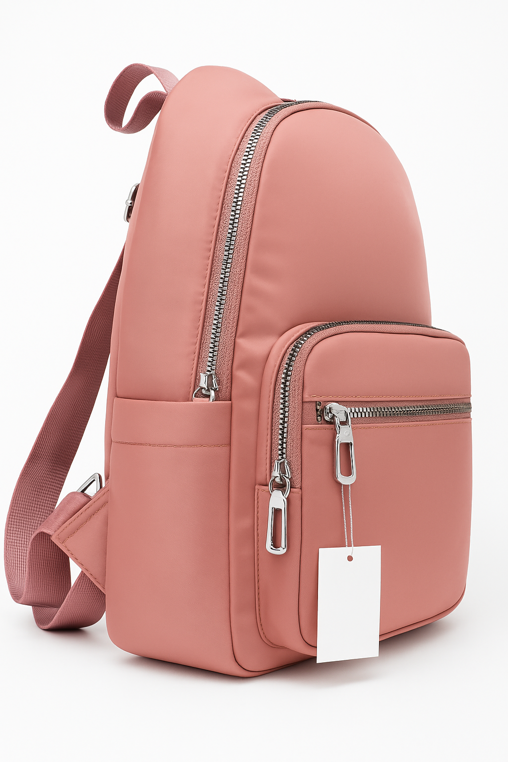 Premium Rose Pink Laptop Backpack – Stylish College, Office & Travel Shoulder Bag with Multi-Pockets for Women
