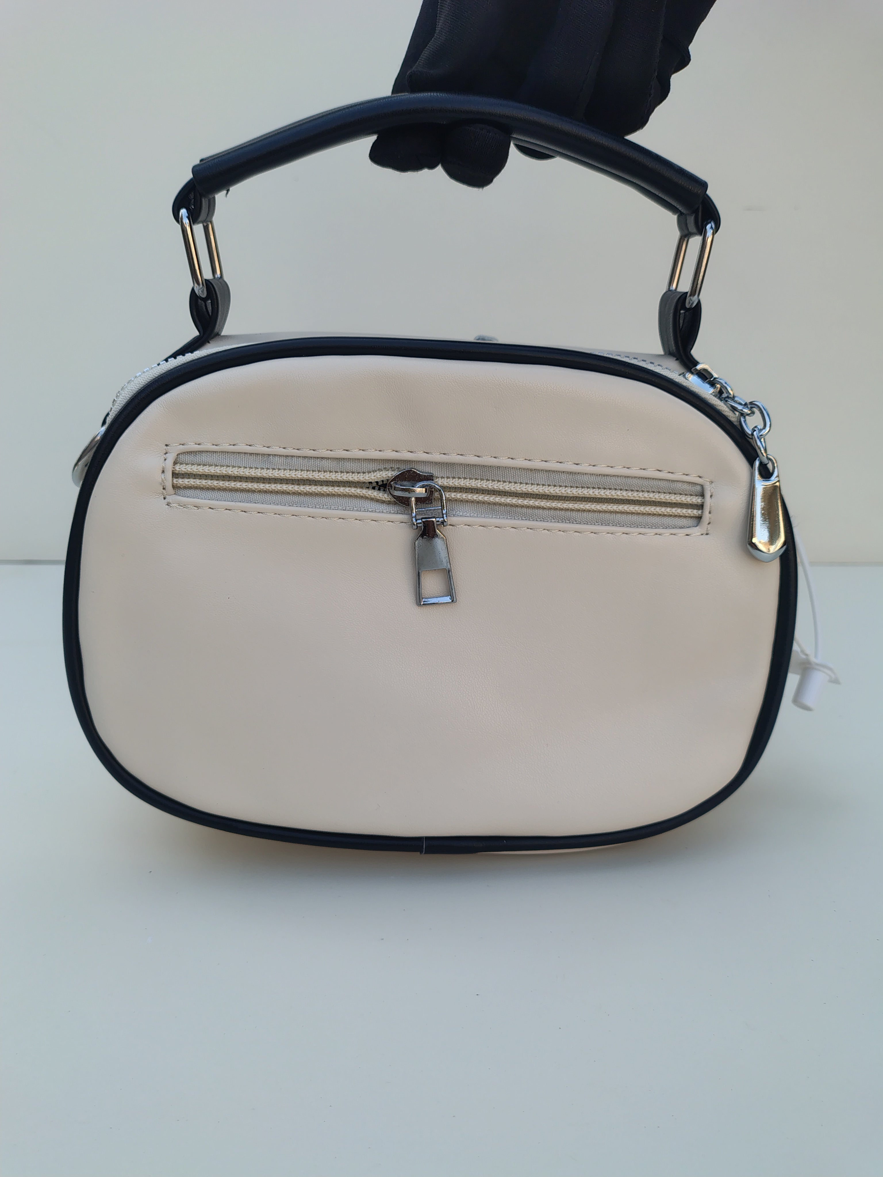 Cream Quilted Crossbody Bag – GG Design with Plush Charm