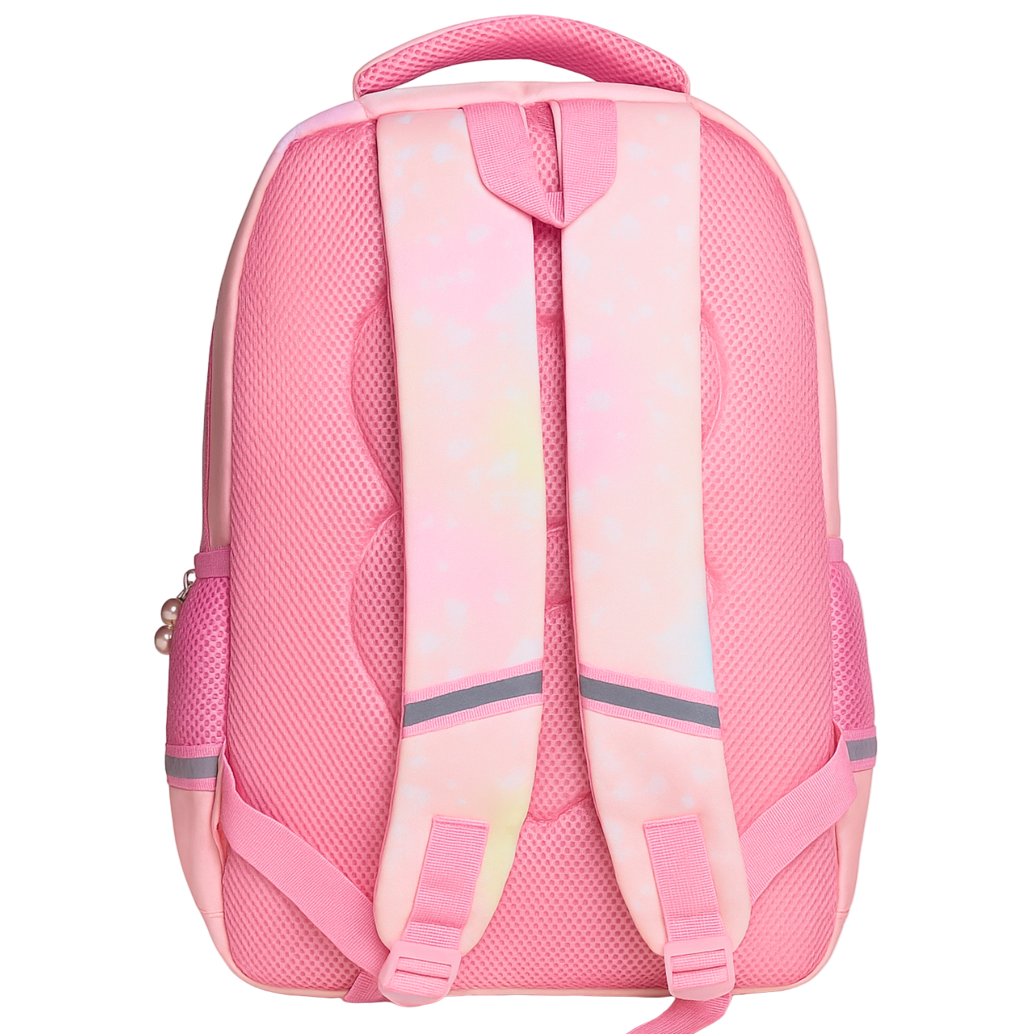 Cute Pink Heart Pattern Backpack – Stylish & Spacious School/College Bag